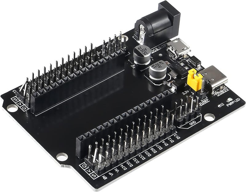 DORHEA 5Pcs ESP32 Development Board GPIO Breakout Board 30Pin Type-C Micro USB Dual Interface ESP32 Shield 30P Ultra-Low Power Dual Core ESP32-DevKitC-32 ESP-WROOM-32 ESP-32 ESP-32S Expansion Board - Image 2